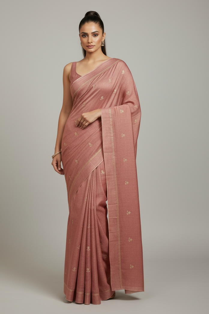 Mauve Mist Khaddi Silk Saree