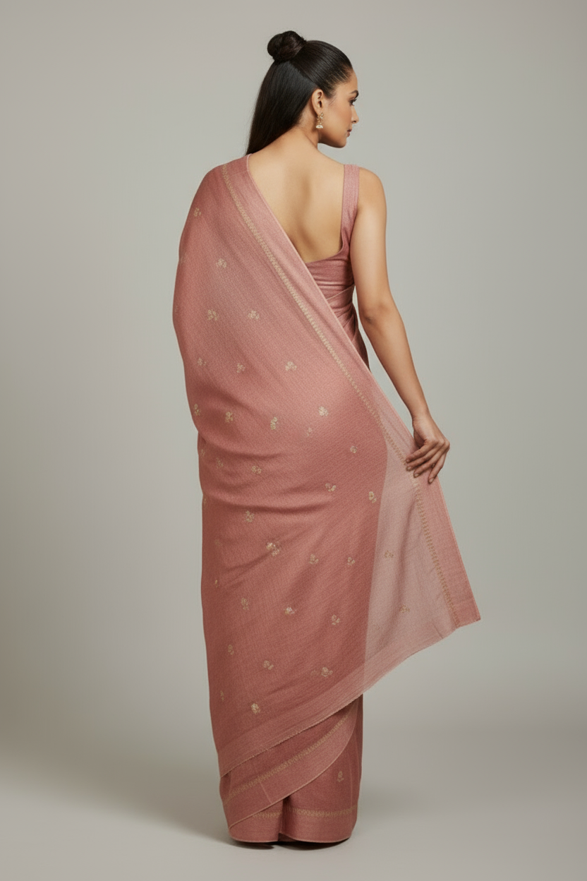 Mauve Mist Khaddi Silk Saree