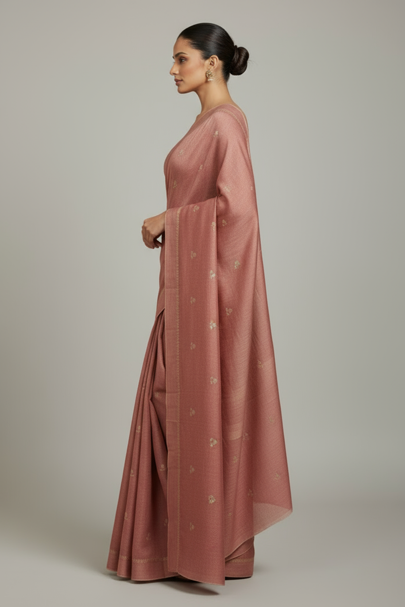 Mauve Mist Khaddi Silk Saree