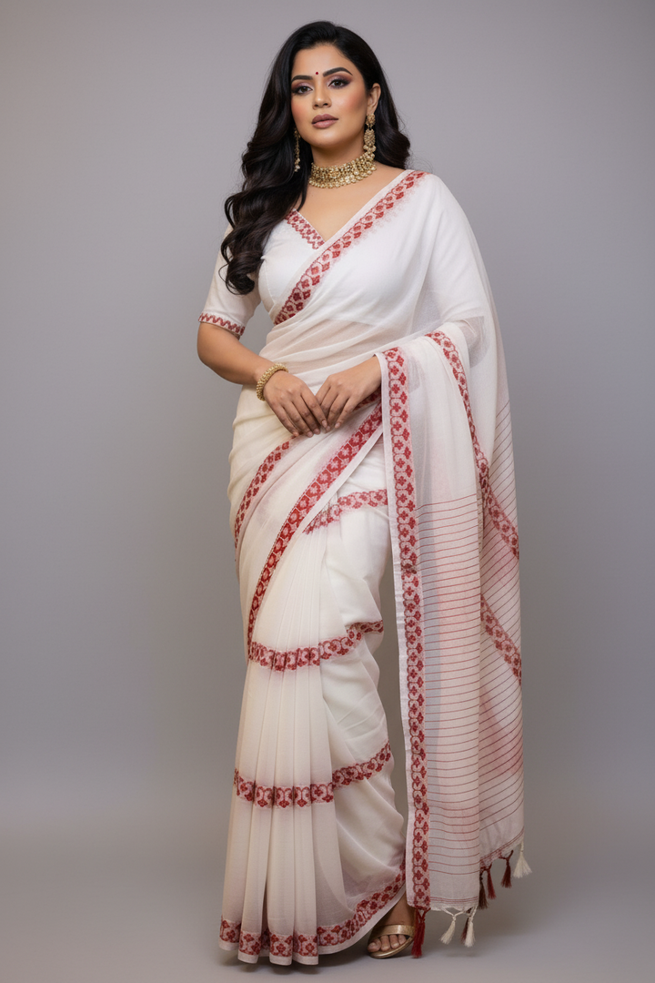 Love in Contrast - Exclusive Cotton Saree