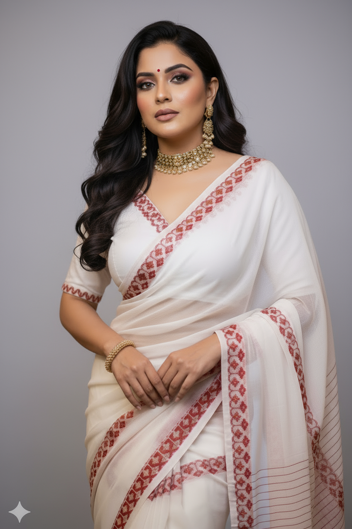 Love in Contrast - Exclusive Cotton Saree