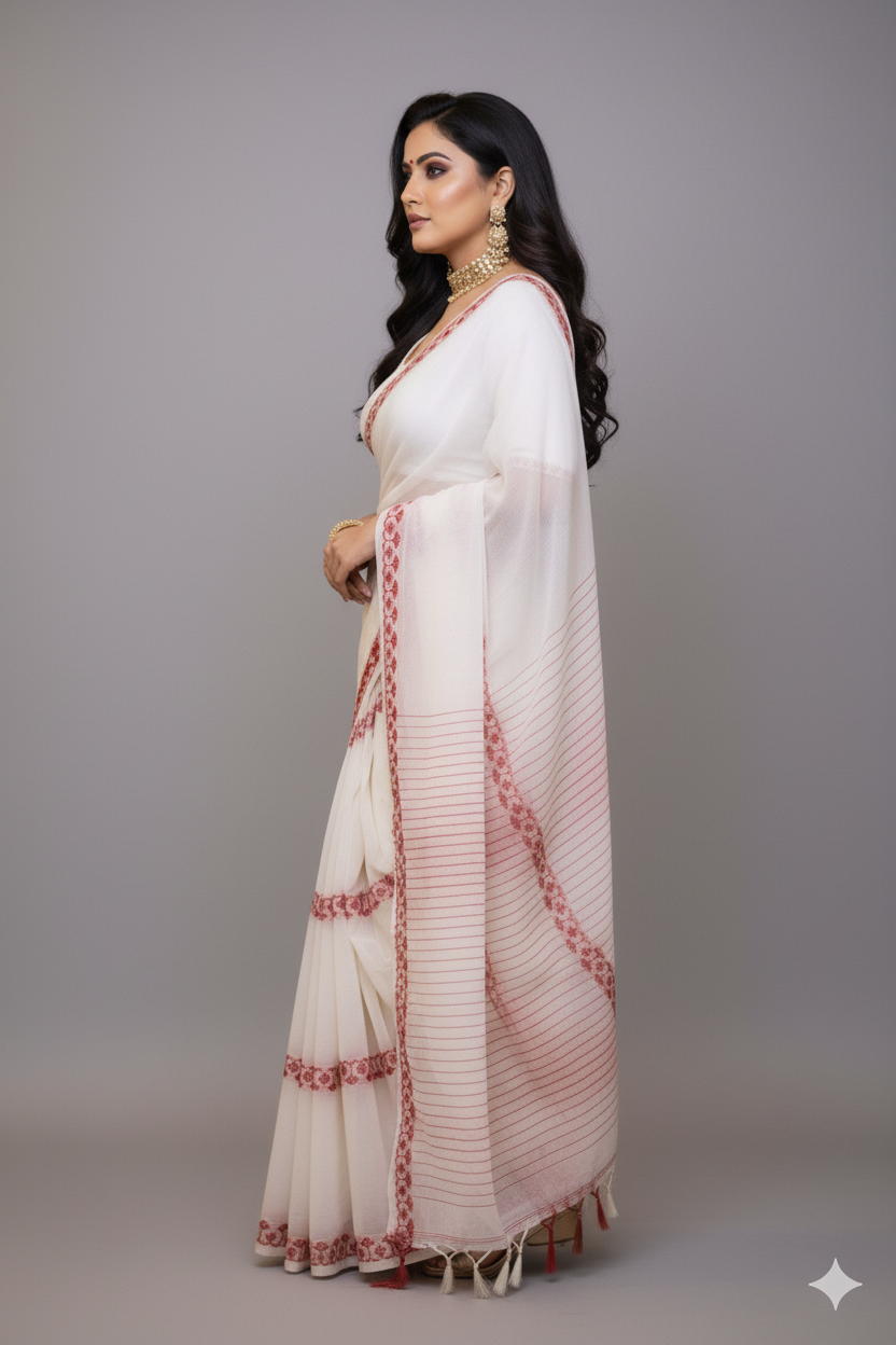 Love in Contrast - Exclusive Cotton Saree