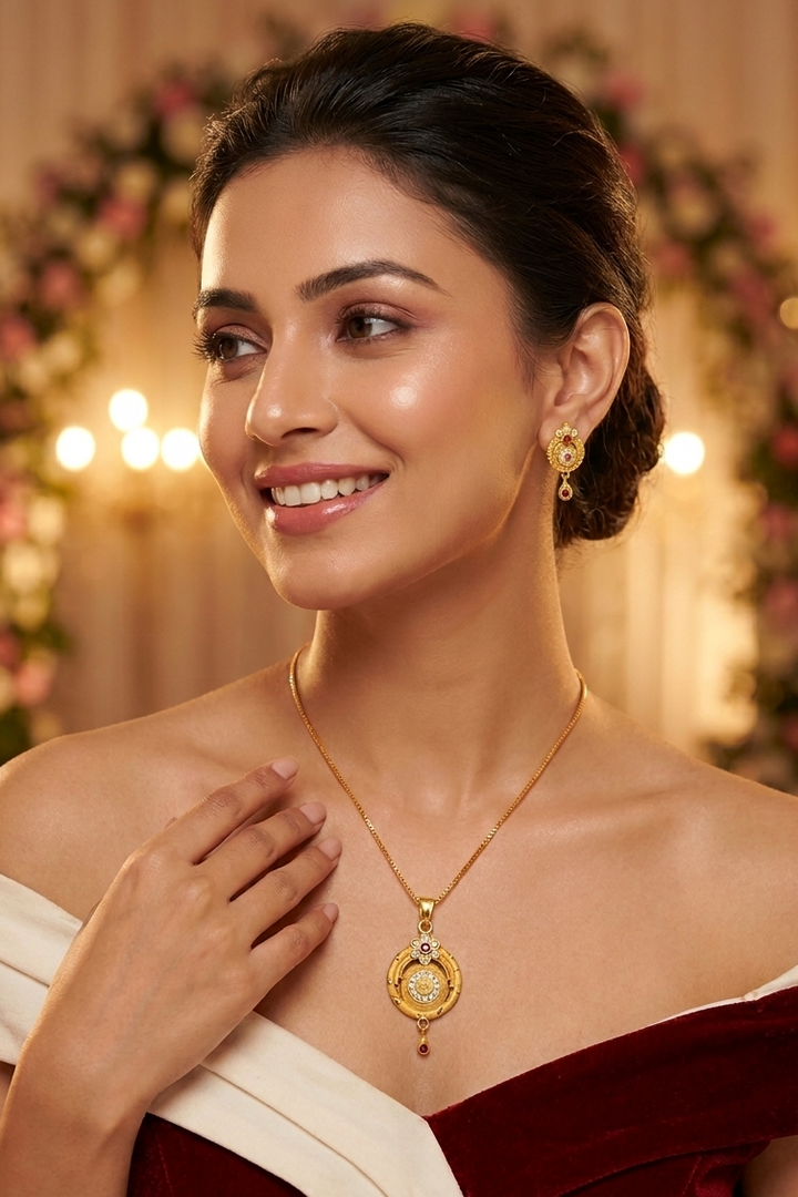 Own Destiny -Gold Plated Chain and Locket Set