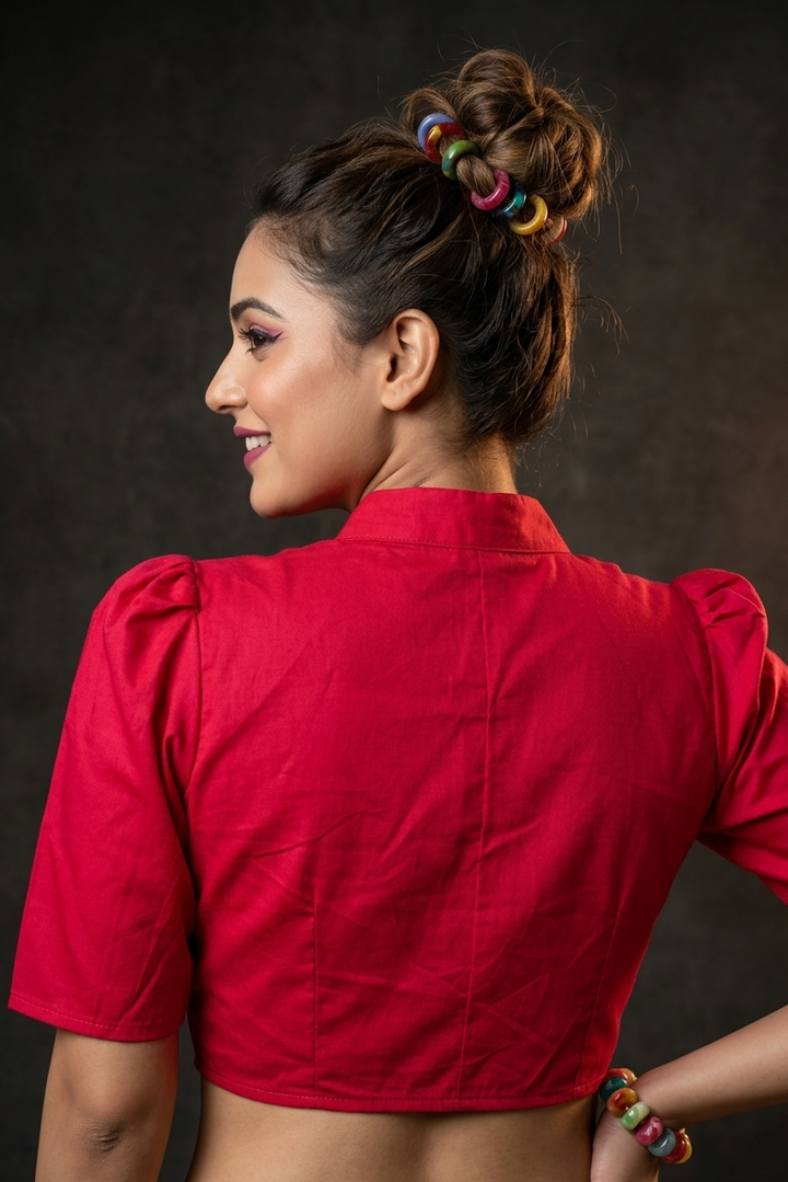 The Mashuqa Edit-Cotton Blouse