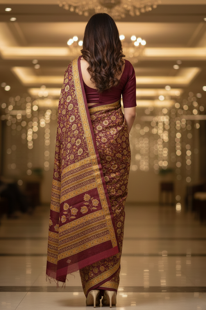 Glowing In Time Fancy Silk  Saree