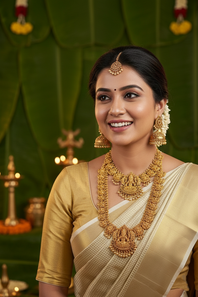 Nayanthara Tissue Silk Saree