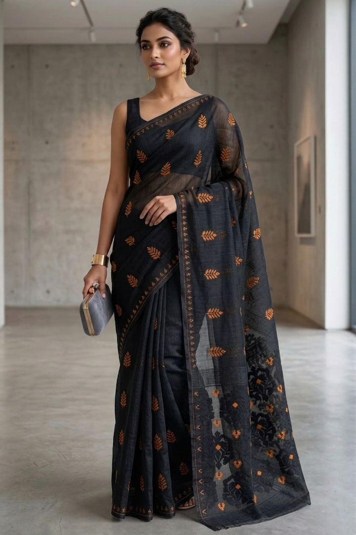 Ful Bagan Dhakai Jamdani Saree