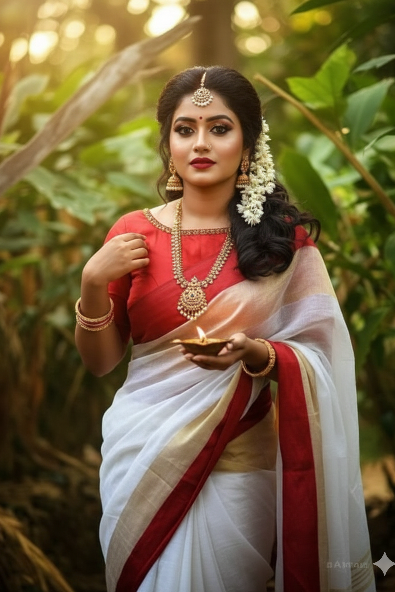 Cloudy Lily Pure Handwoven Linen Saree