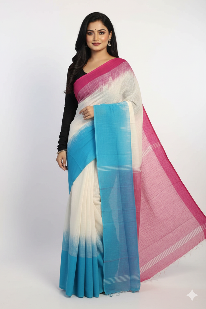Shoroter Pathe Khadi Cotton Saree