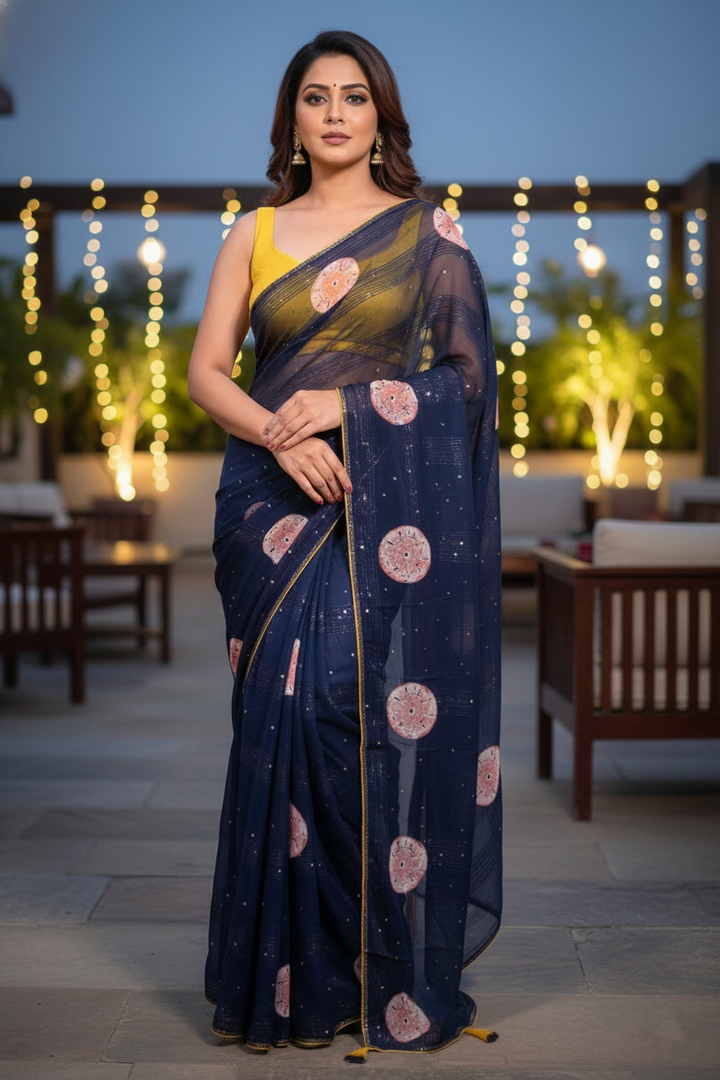 Nishkaal Designer Georgette Saree