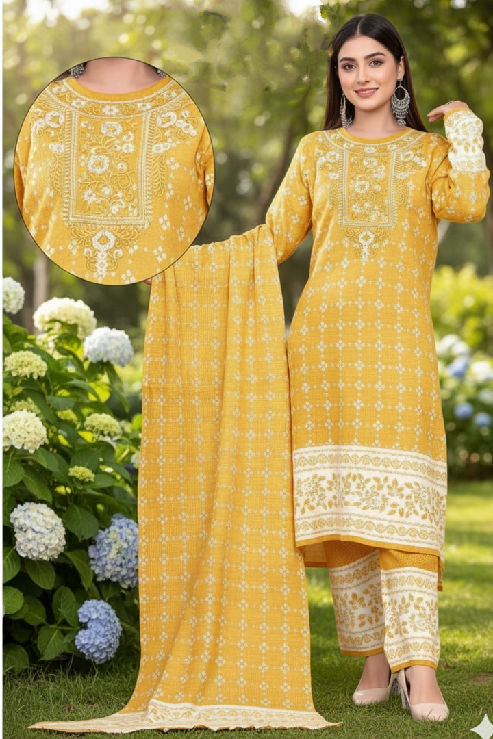 Crystal Frost Woolen Kurti Set