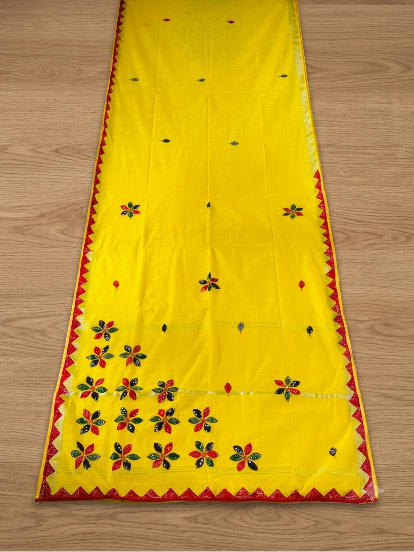 The Heritage Vine Khadi Linen Saree