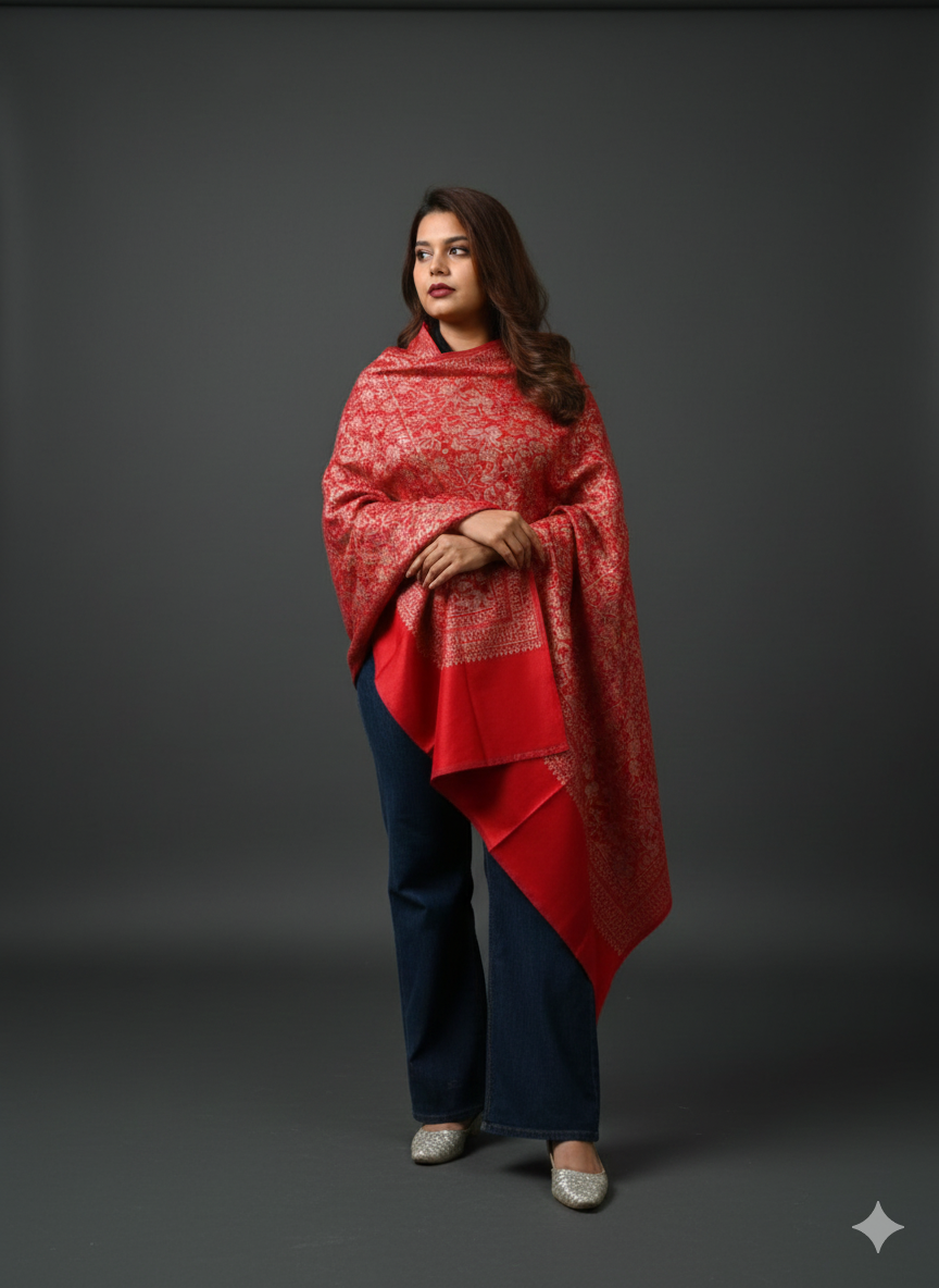 After Autumn Shawl Collection(Red)
