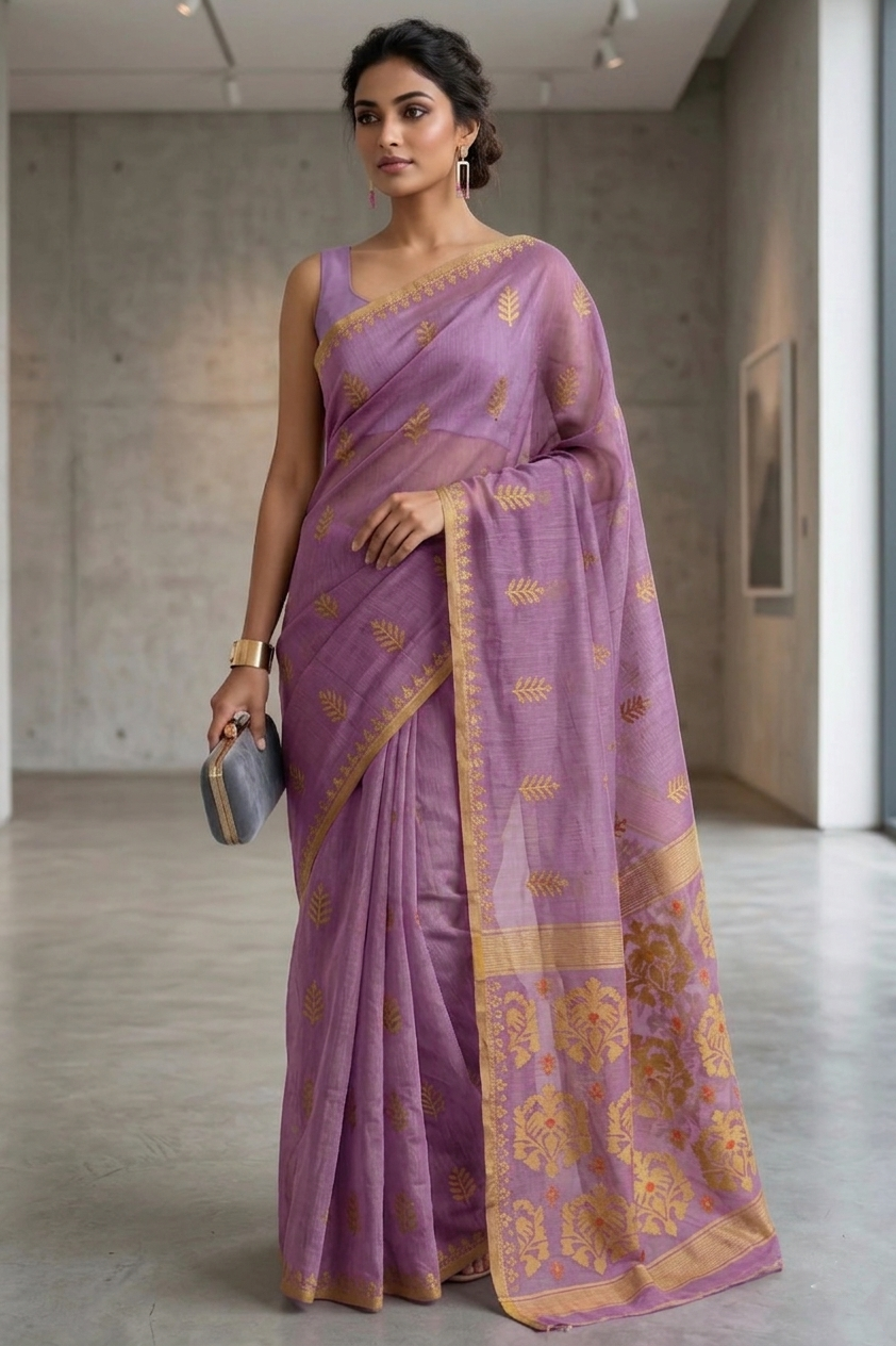Ful Bagan Dhakai Jamdani Saree