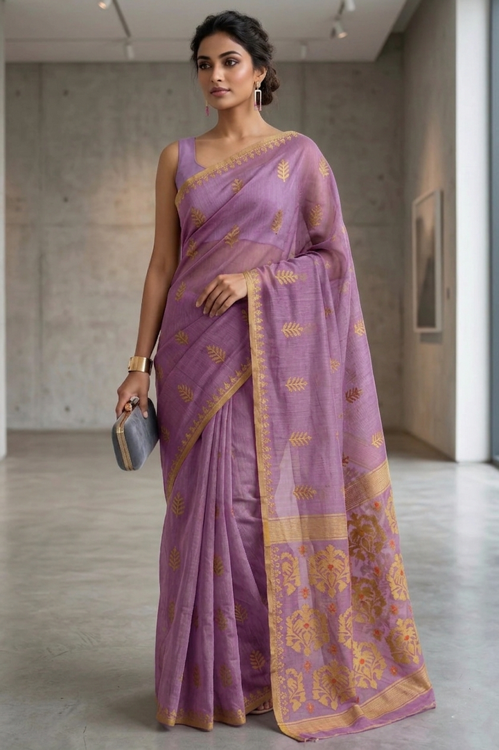 Ful Bagan Dhakai Jamdani Saree