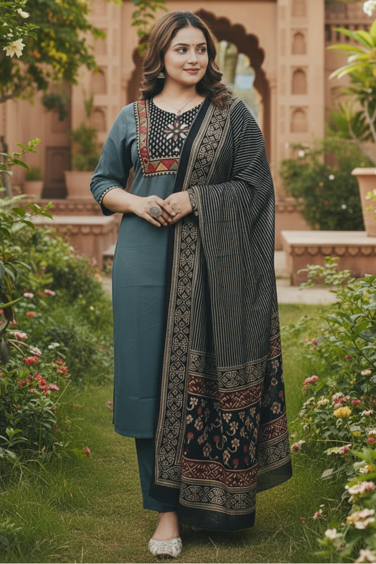 Desi Adaa Cotton Kurti Set