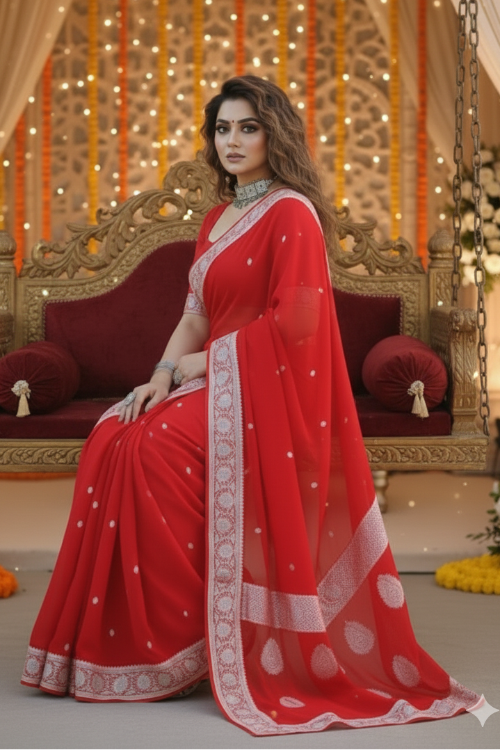 Showstopper Chiffon (Legacy Of Khaddi Chiffon Handloom Banarasi Saree)