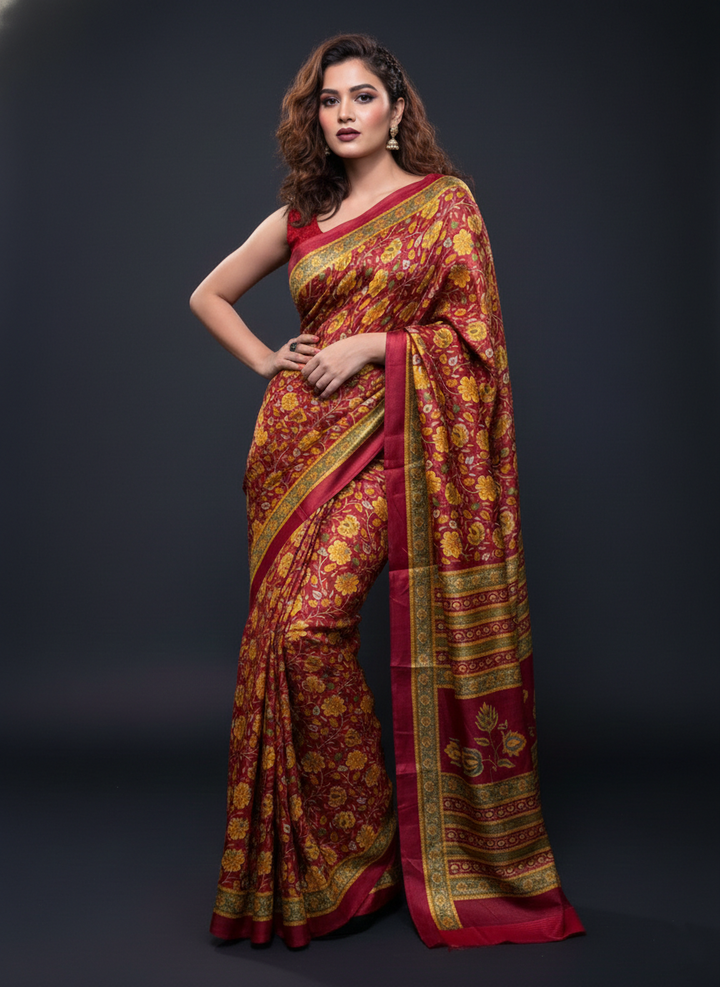 Kashmiri Tradition- Fancy Silk Saree