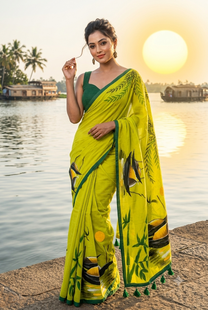 Mayur Tori Printed Cotton Saree