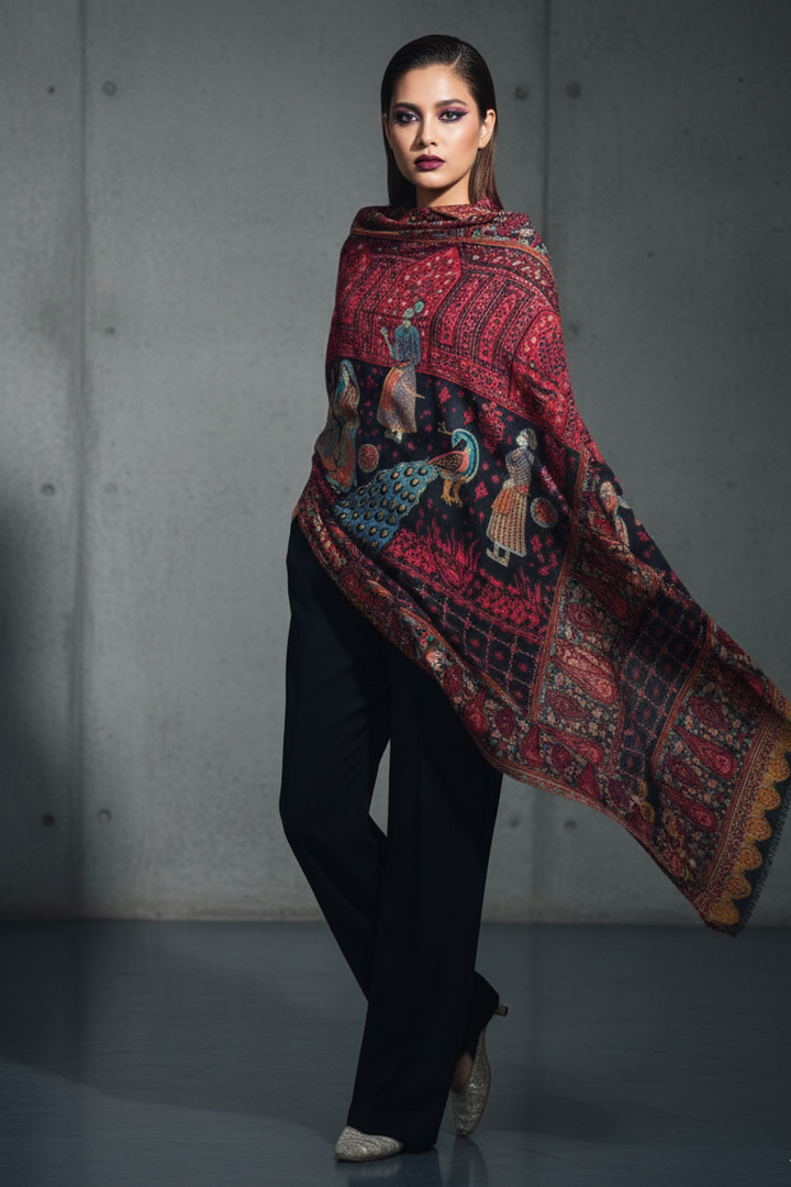 Snowsoft Pure Shawl Collection [Black ]