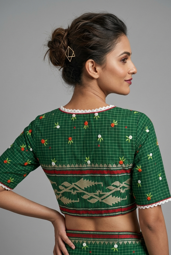 Shade Of French Knot (Designer Cotton Blouse)