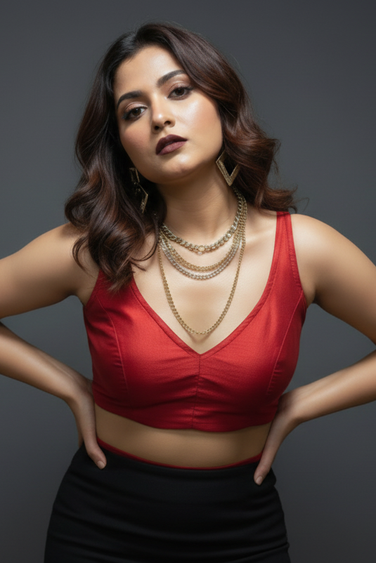 Tri vibe- Three Layers Of Beauty (Designer Blouse)