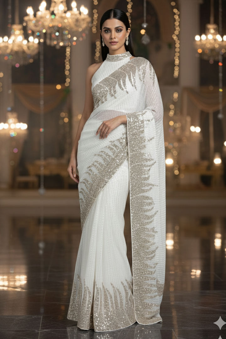 The Moonlight Gala -Sequin Saree