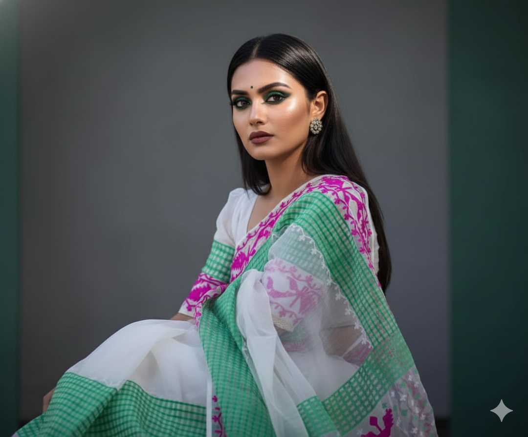 Ore Majhi Bangladeshi Style Dhakai Jamdani Saree