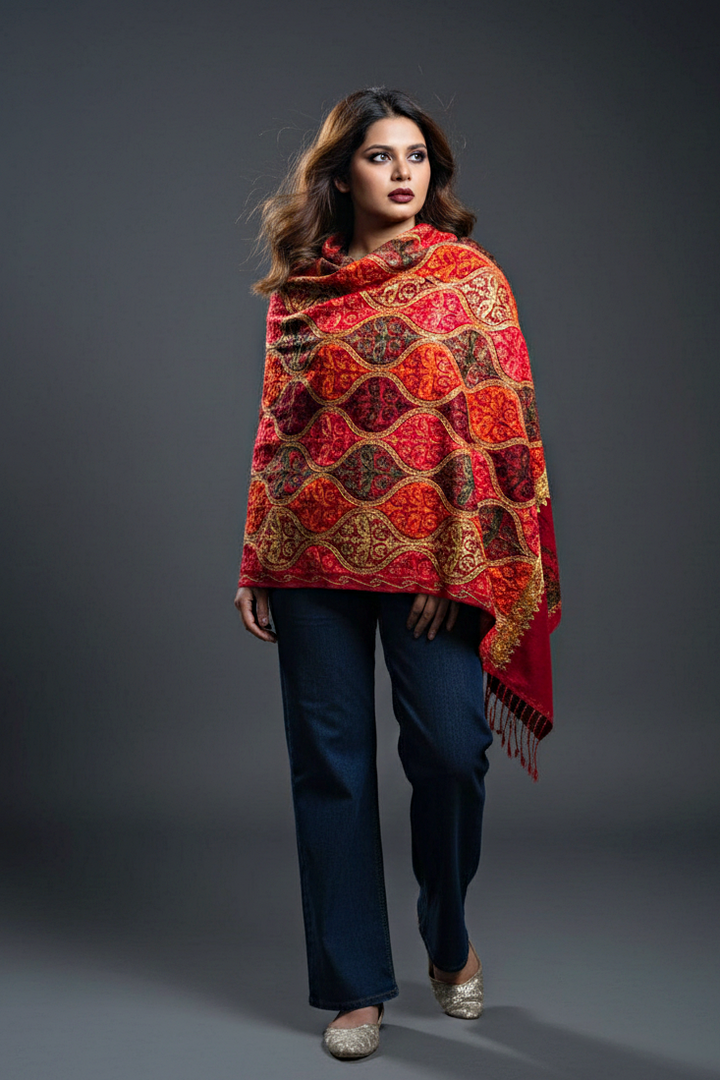 Frosted Warmth Stole Collection(Maroon)