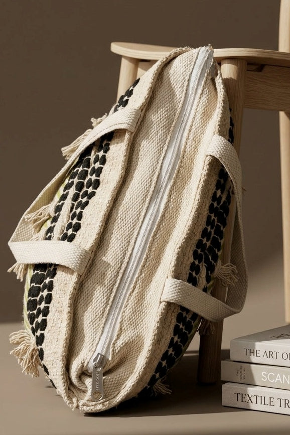 Boho Handwoven Tassel Tote Bag