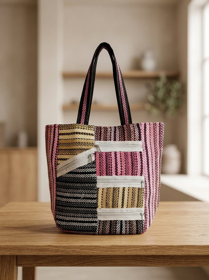 Crafted Canvas - Weaving Tote Bag