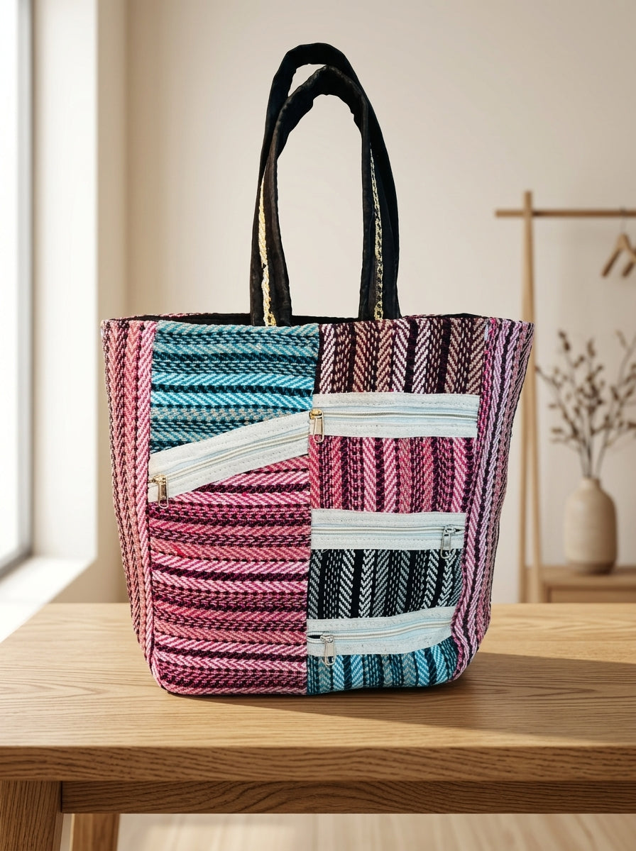Crafted Canvas - Weaving Tote Bag