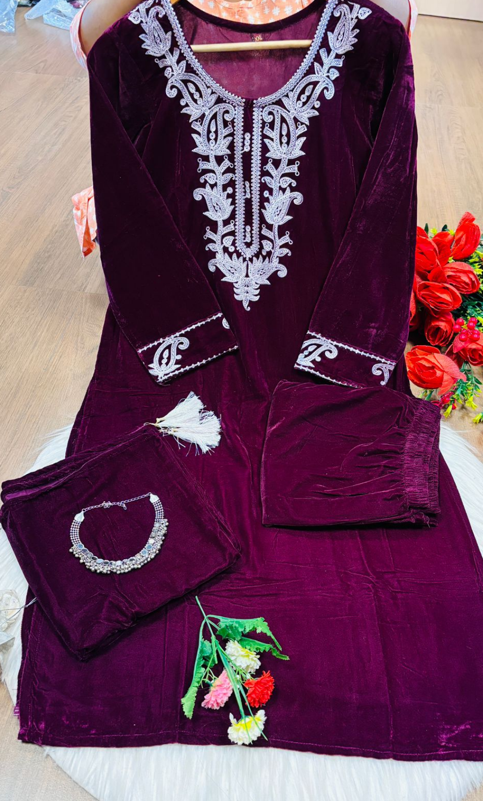 Fairy Lights Velvet Suit Set