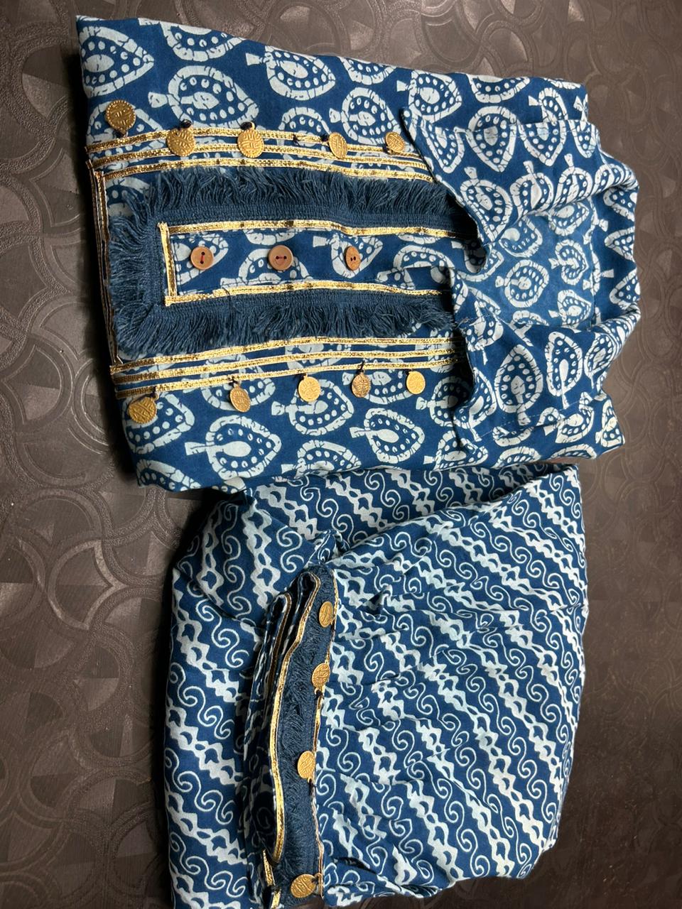 Indigo Gini Kurti Set