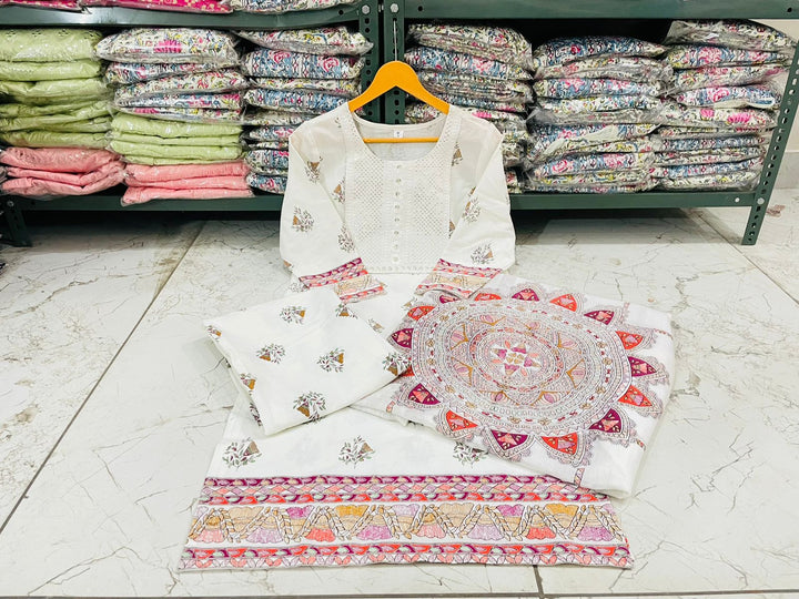 All About Madhubani (Famous In White) Kurti Set