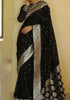 Black Banarasi Semi Katan Light Silk Saree