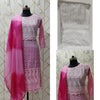 Innocent Pink Double shaded Schiffli Chikankari suit set