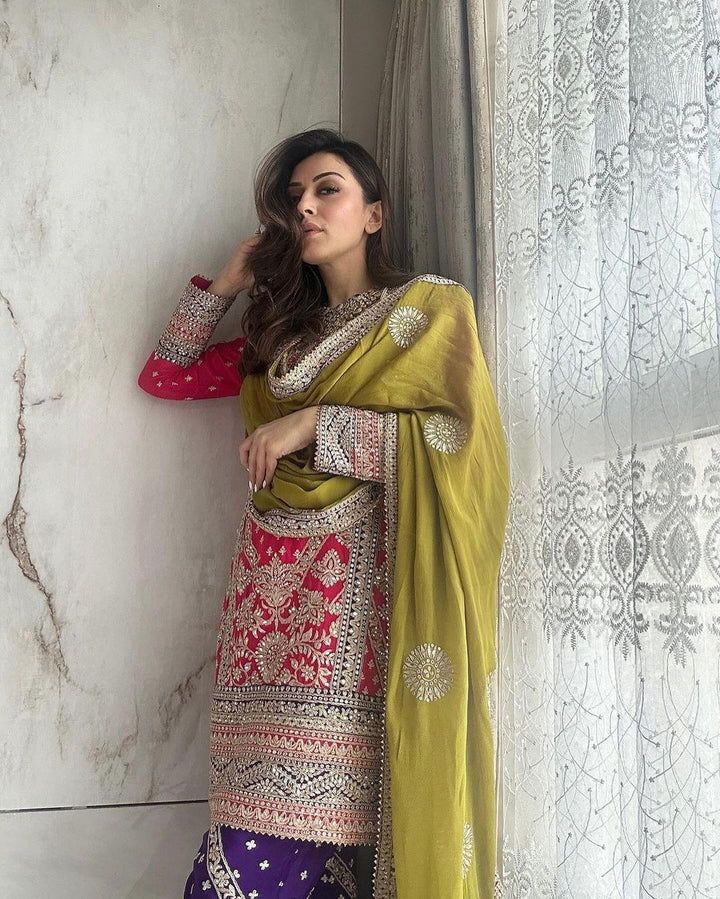 Falling In Love - Party Wear Suit Set(Pink Edition)