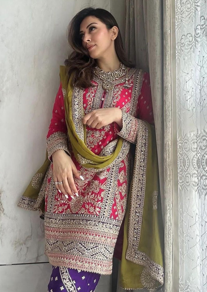 Falling In Love - Party Wear Suit Set(Pink Edition)