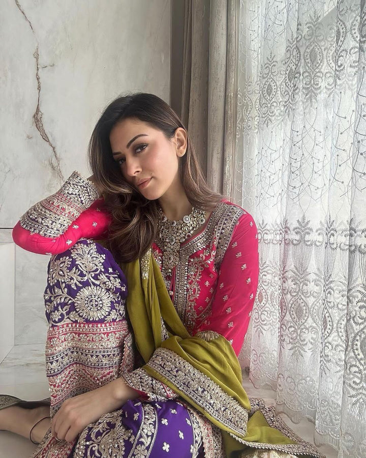 Falling In Love - Party Wear Suit Set(Pink Edition)