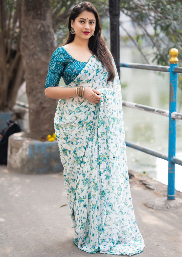 Happy To Have - Designer Georgette Saree