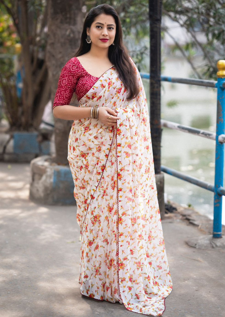 Happy To Have - Designer Georgette Saree