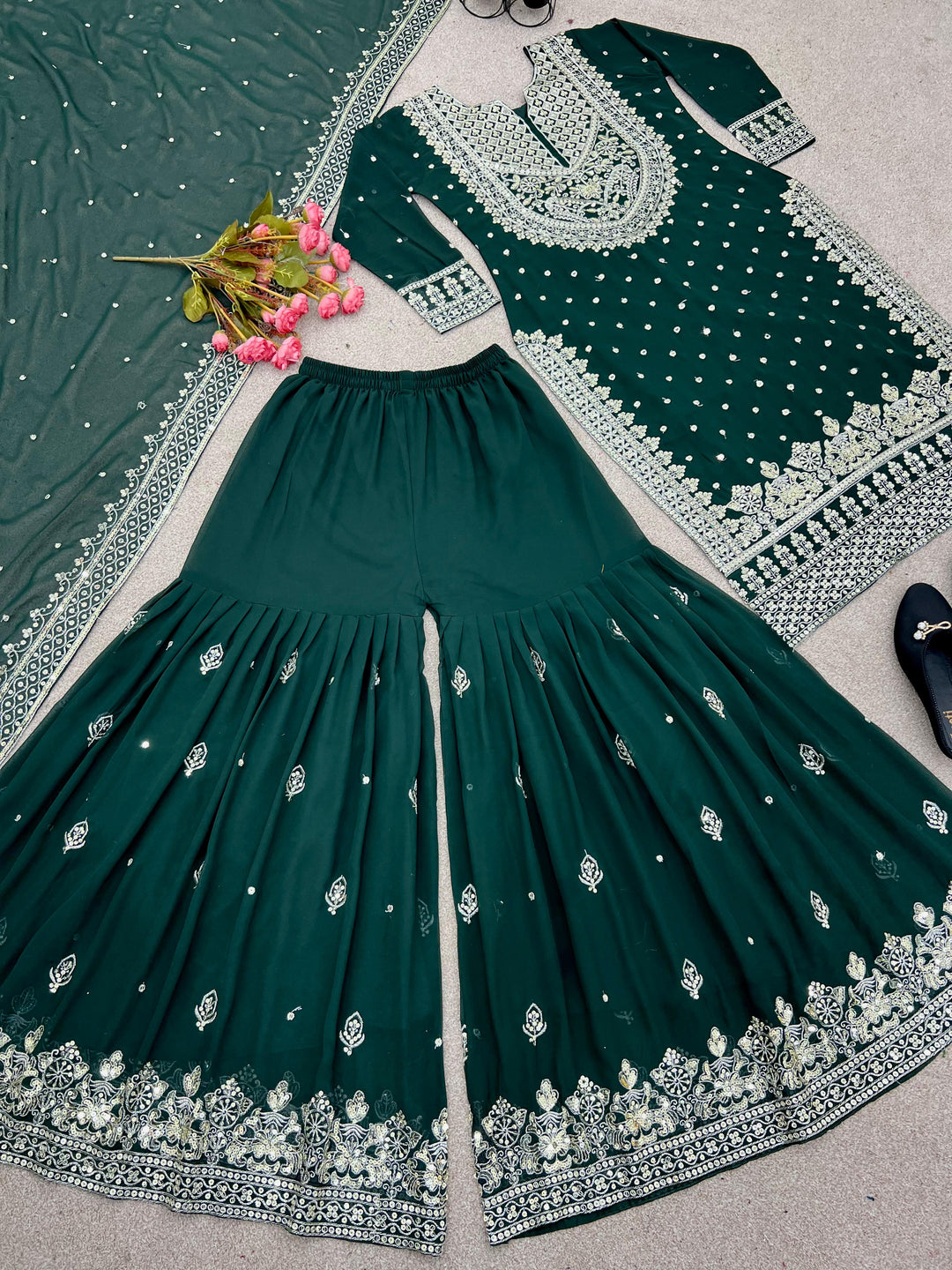 Happy Warbler- Gharara Kurti Set