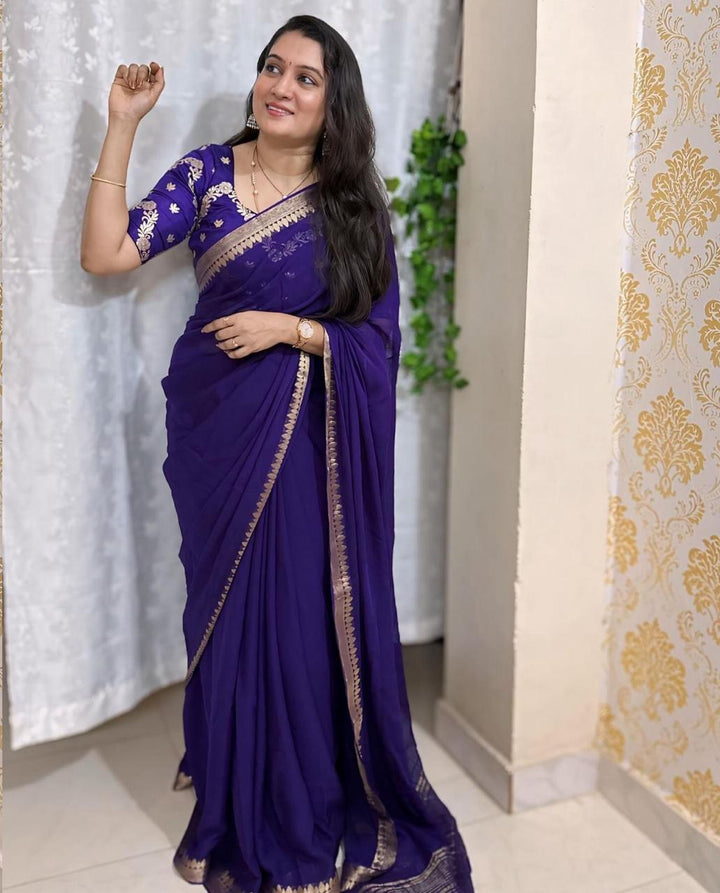 Over The Rainbow Chinnon Chiffon Saree