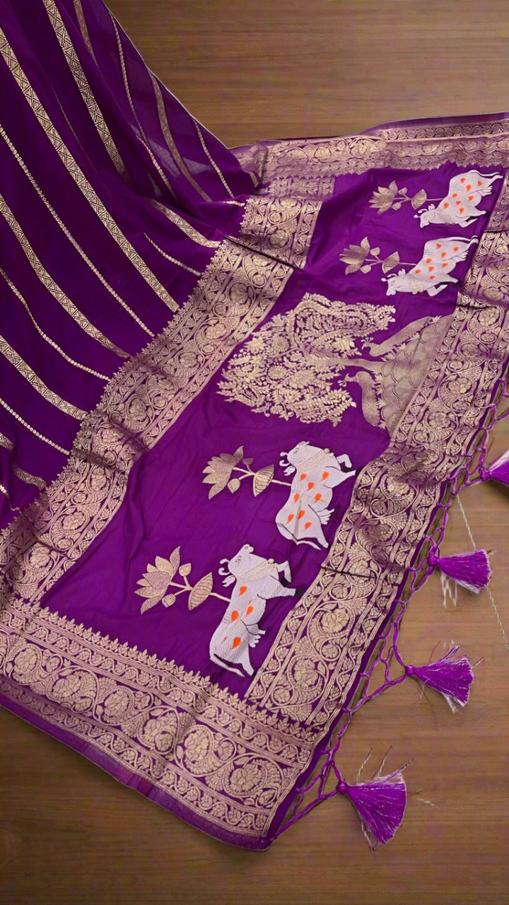 Universal Love khaddi Georgette Silk Saree [ Semi]