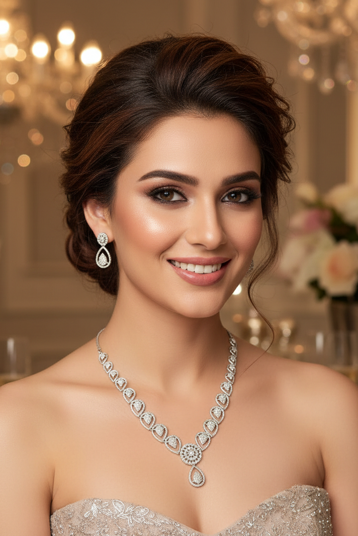 Perfect American Diamond Necklace Set