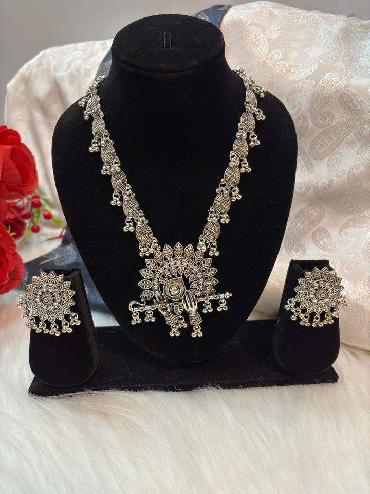 Lord Krishna Flute Inspired -Necklace Set