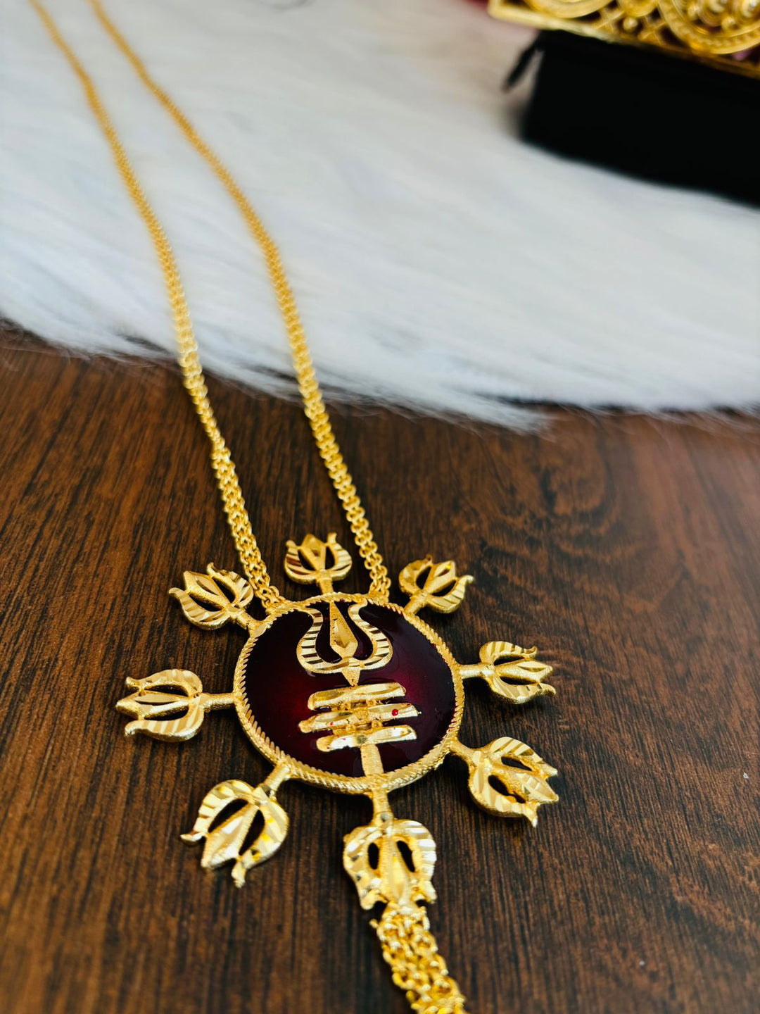 Trishula ( Gold Plated necklace set)