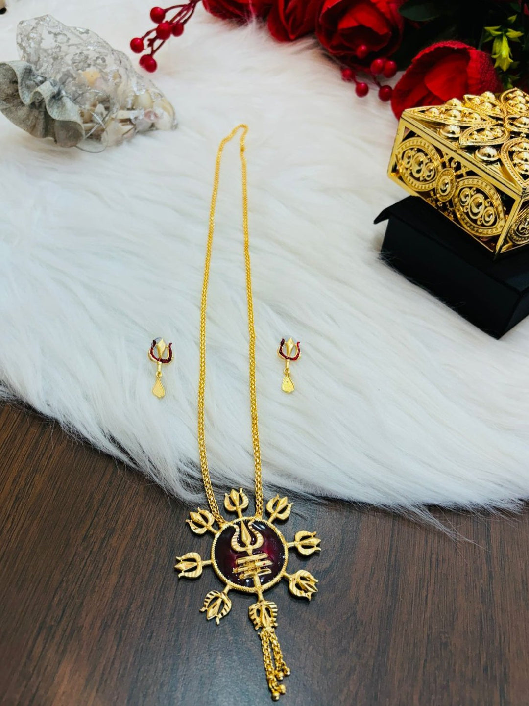 Trishula ( Gold Plated necklace set)