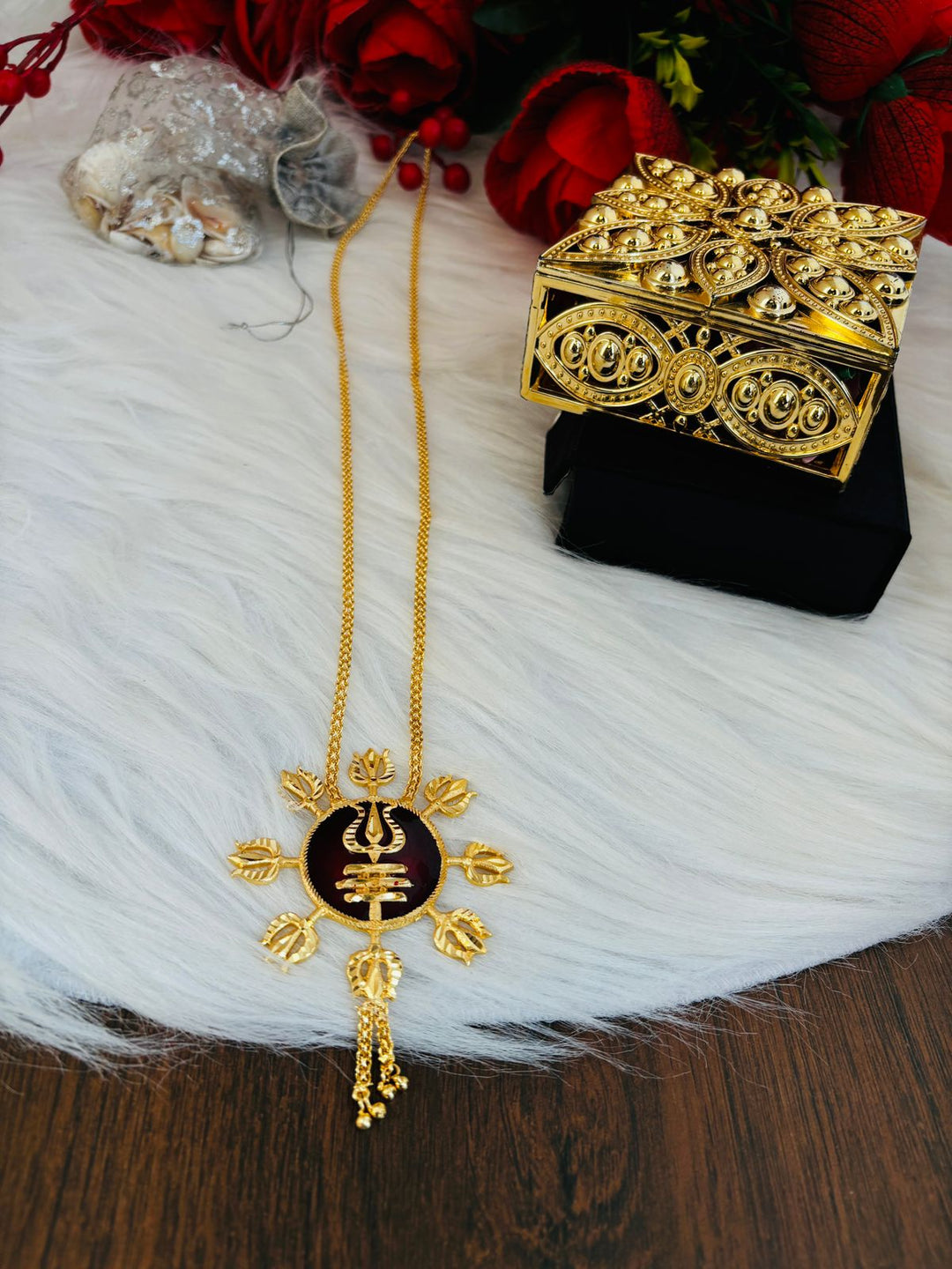 Trishula ( Gold Plated necklace set)